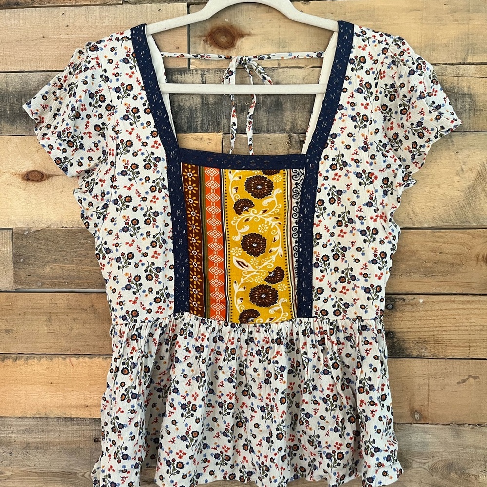 Boho baby doll top